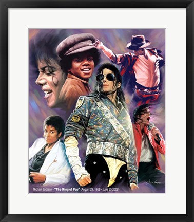 Framed Michael Jackson - The King of Pop Print