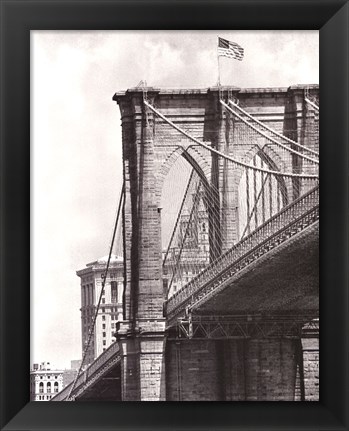 Framed Brooklyn Bridge Perspective Print