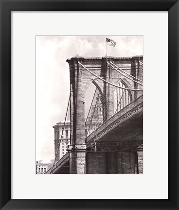 Framed Brooklyn Bridge Perspective Print