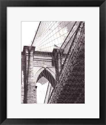 Framed Under the Brooklyn Bridge Print