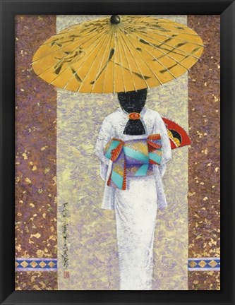 Framed Girl in Kimono I Print