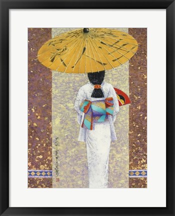 Framed Girl in Kimono I Print