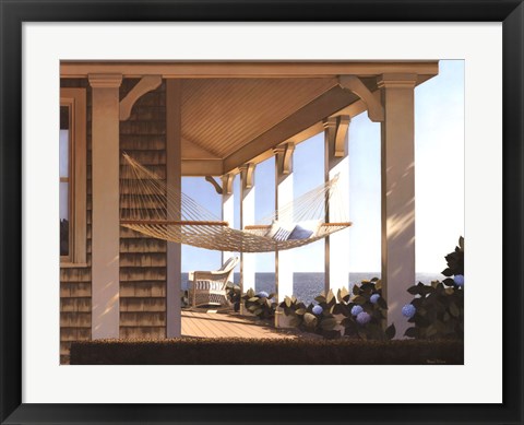 Framed Seaside Hammock Print