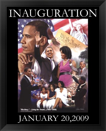 Framed Obama Inauguration: Living the Dream Print