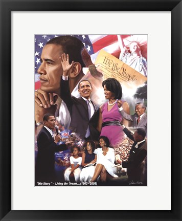 Framed Obama Inauguration: Living the Dream Print