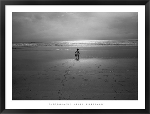 Framed Joe on the Beach Print