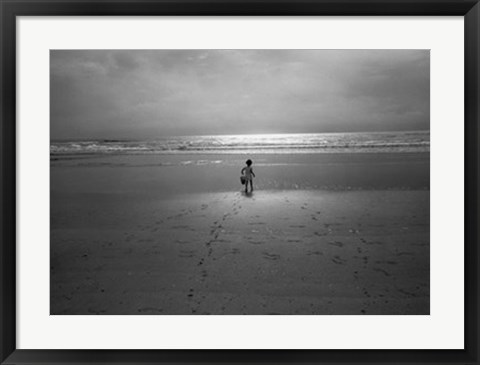 Framed Joe on the Beach Print