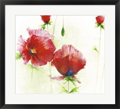 Framed Red Poppies I Print