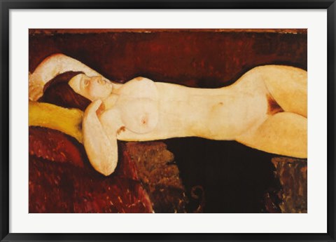 Framed Nude Woman Reclining Print