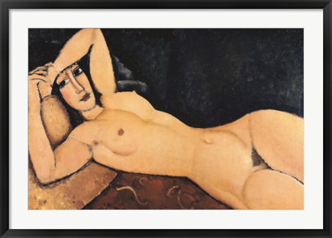 Framed Reclining Nude Print