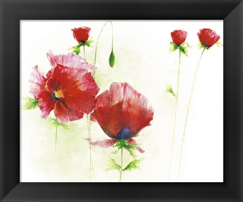 Framed Red Poppies I Print