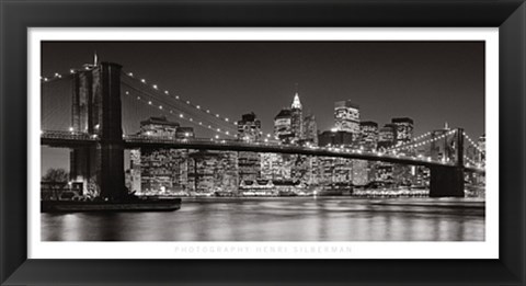 Framed Brooklyn Bridge, 2007 Print