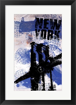 Framed NYC (Blue) Print