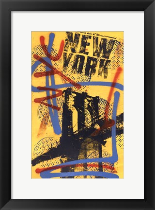 Framed NYC (Yellow) Print