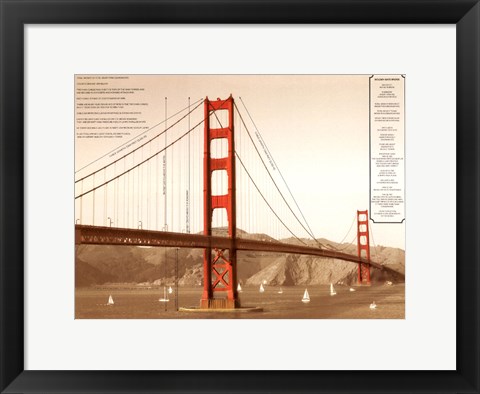 Framed Golden Gate Architecture Print