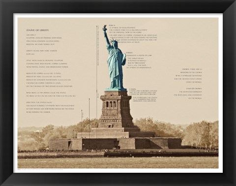 Framed Statue of Liberty Architecture Print