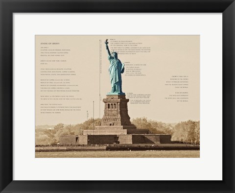 Framed Statue of Liberty Architecture Print