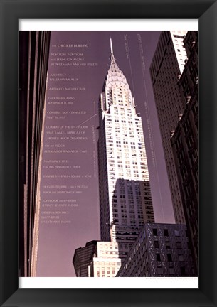 Framed Chrysler Building Architecture Print