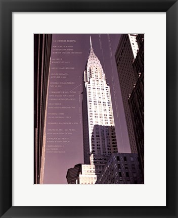 Framed Chrysler Building Architecture Print