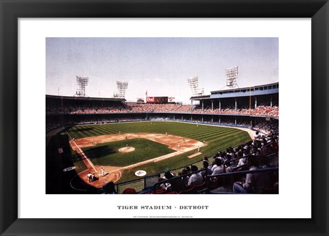 Framed Tiger Stadium, Detroit Print