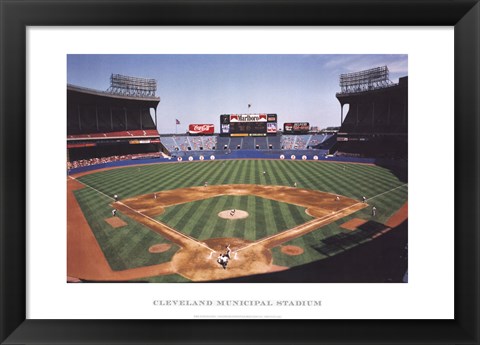 Framed Cleveland Municipal Stadium Print