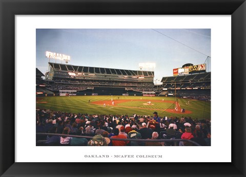 Framed Oakland, McAfee Coliseum Print