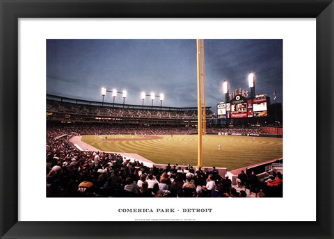 Framed Comerica Park, Detroit Print