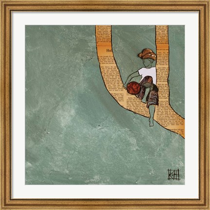 Framed Climbing the Wind Print