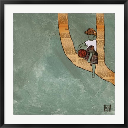 Framed Climbing the Wind Print