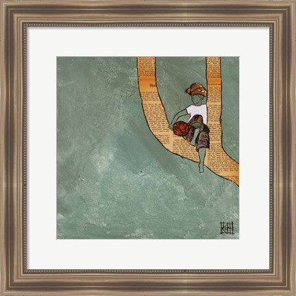 Framed Climbing the Wind Print