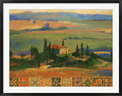 Framed Tuscany Hill Print