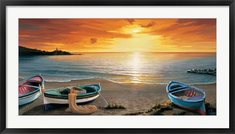 Framed Al calar del sole Print