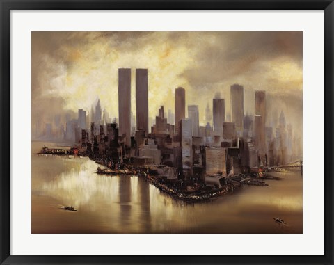 Framed Reflections of Manhattan Print