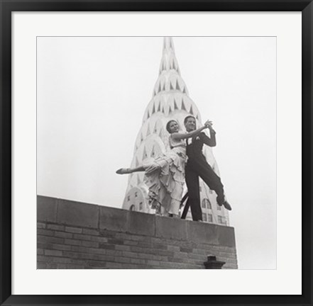 Framed Dancing by the Chrysler Building Print