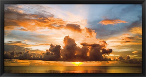 Framed Sunset in Polynesia Print