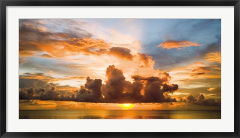 Framed Sunset in Polynesia Print