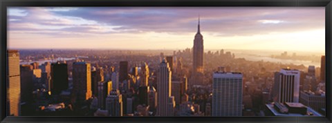 Framed Looking Out Over Manhattan Print