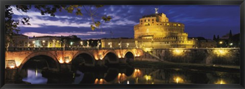 Framed Castel Sant&#39;Angelo at Night, Rome Print