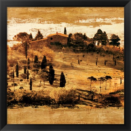 Framed Tuscan Countryside II Print