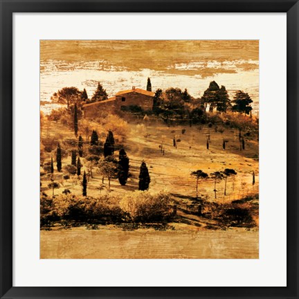 Framed Tuscan Countryside II Print