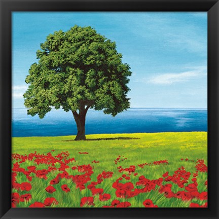 Framed Albero sul mare II Print