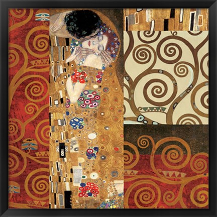 Framed Klimt Details (The Kiss) Print