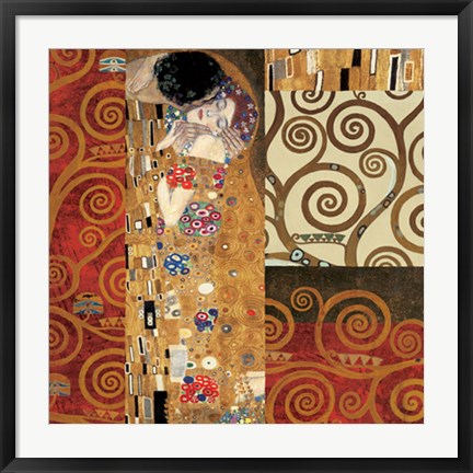 Framed Klimt Details (The Kiss) Print