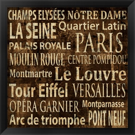 Framed Paris Print