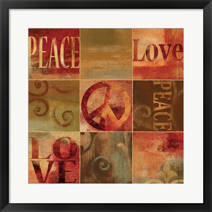 Framed Peace Sign Print