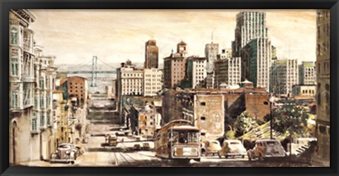 Framed San Francisco View to Bay Bridge Print