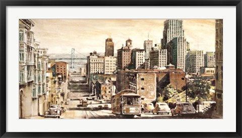 Framed San Francisco View to Bay Bridge Print