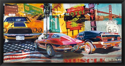 Framed Muscle Cars Print