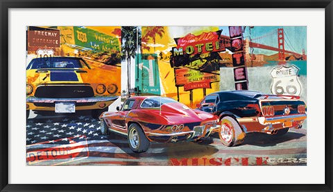 Framed Muscle Cars Print