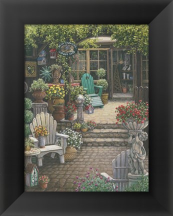 Framed Miss Trawick&#39;s Garden Shop Print